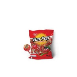 Excel Fun Pop Strawberry Gum Filled Pop 768 g x48