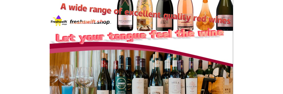 Red wine and champagne