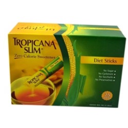 Tropicana Slim Zero-Calorie Sweetener Diet Sticks 25 Sachets